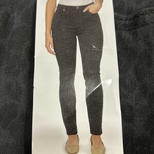 Buffalo David Bitton animal print high rise skinny stretch pants size 2